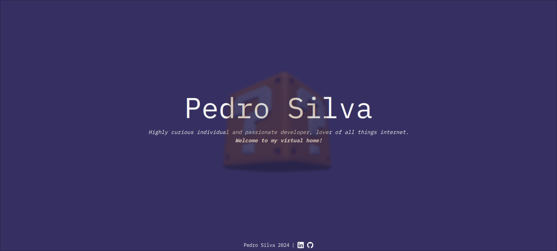 Screenshot/logo of project Personal Website